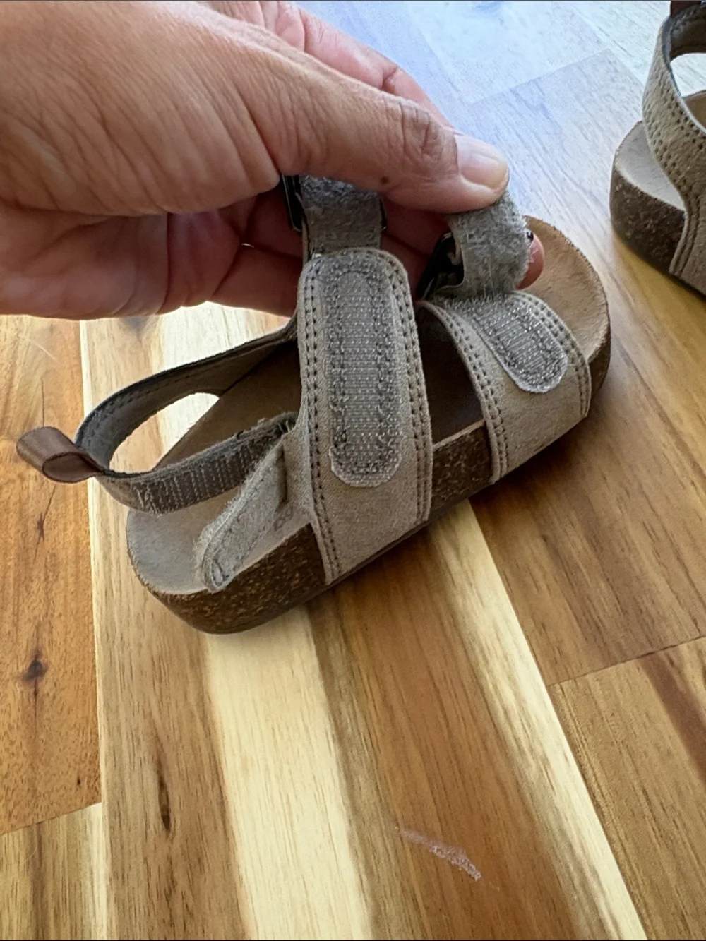 OshKosh B'gosh Tan Suede Double-Buckle Kids Sandals